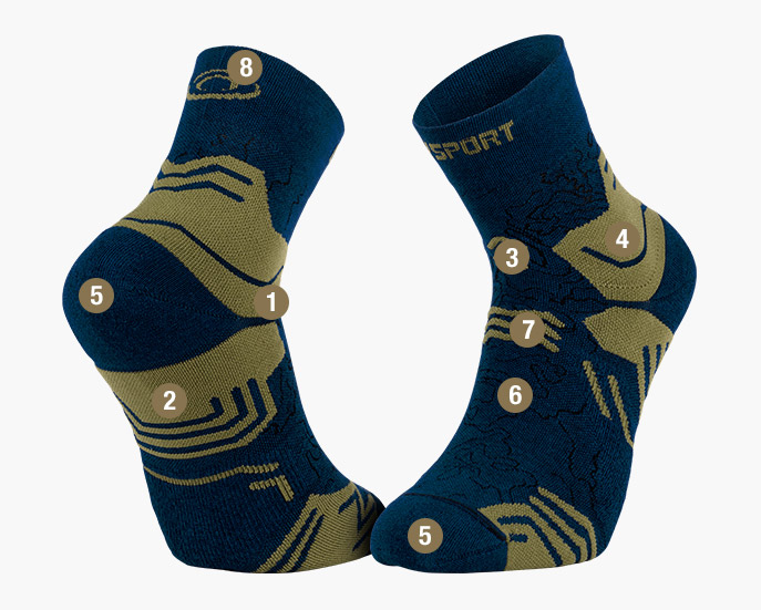 TREK GR Blue/khaki sock